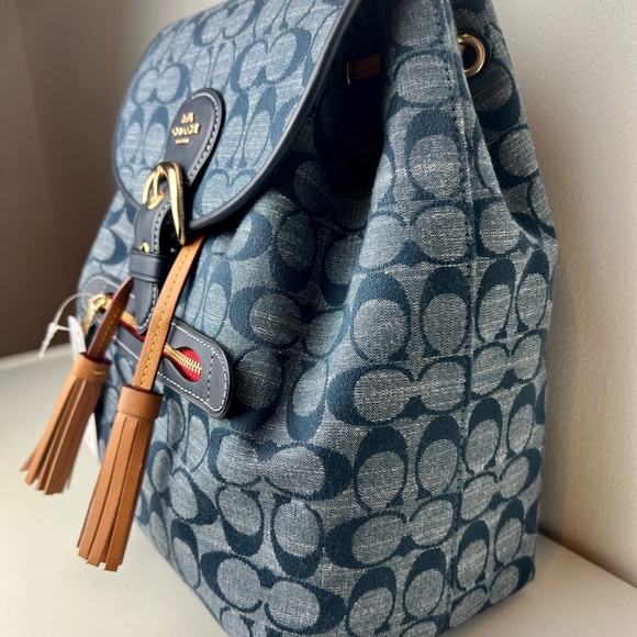 Coach Bags Rare Coach Kleo Backpack In Signature Chambray Jacquard